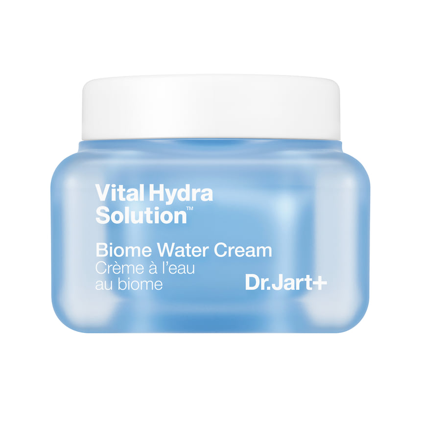 Dr.Jart+, крем для лица Biome Water Cream линии Vital Hydra Solution: освежает и увлажняет кожу. В составе крема – комплекс пробиотиков Jartbiome, гиалуроновая кислота, минералы.
