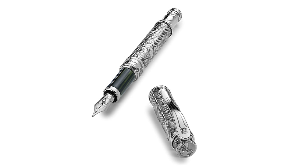 Montegrappa, перьевая ручка Hemingway the Adventurer, серебро
