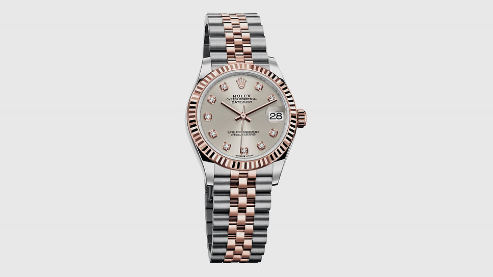 Женские часы Rolex Oyster Perpetual Datejust 31, корпус диаметром 31 мм из нержавеющей стали Oystersteel и розового золота Everose, мануфактурный автоматический механизм
