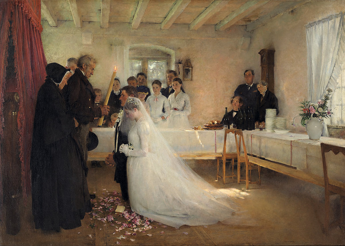 Паскаль Даньян-Бувре, «Благословение новобрачных», 1880–1881 годы.