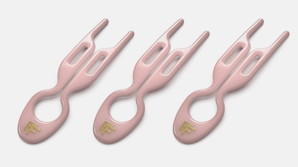 Fiona Franchimon, набор из 3 заколок №1 Hairpin пудрово-розового цвета для создания акцентов в укладках и формирования пучков. (в Foam)