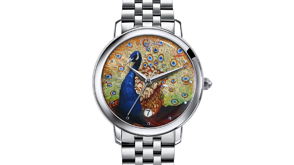 Часы L’Duchen, «Синий павлин» из Art Collection