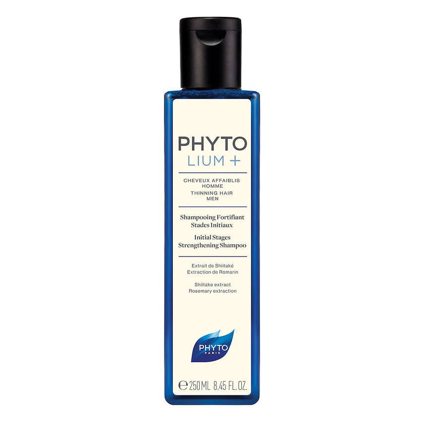 PHYTO, шампунь для мужчин Phytolium+, стимулирующий рост волос: подходит для ежедневного применения, обладает бодрящим охлаждающим эффектом, стимулирует рост волос