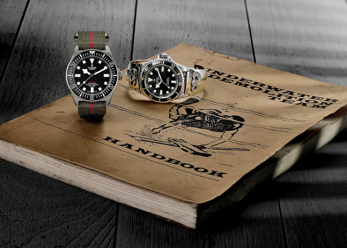 Современные часы Tudor Pelagos FXD и их предтеча Tudor  Oyster Prince Submariner, реф. 7928