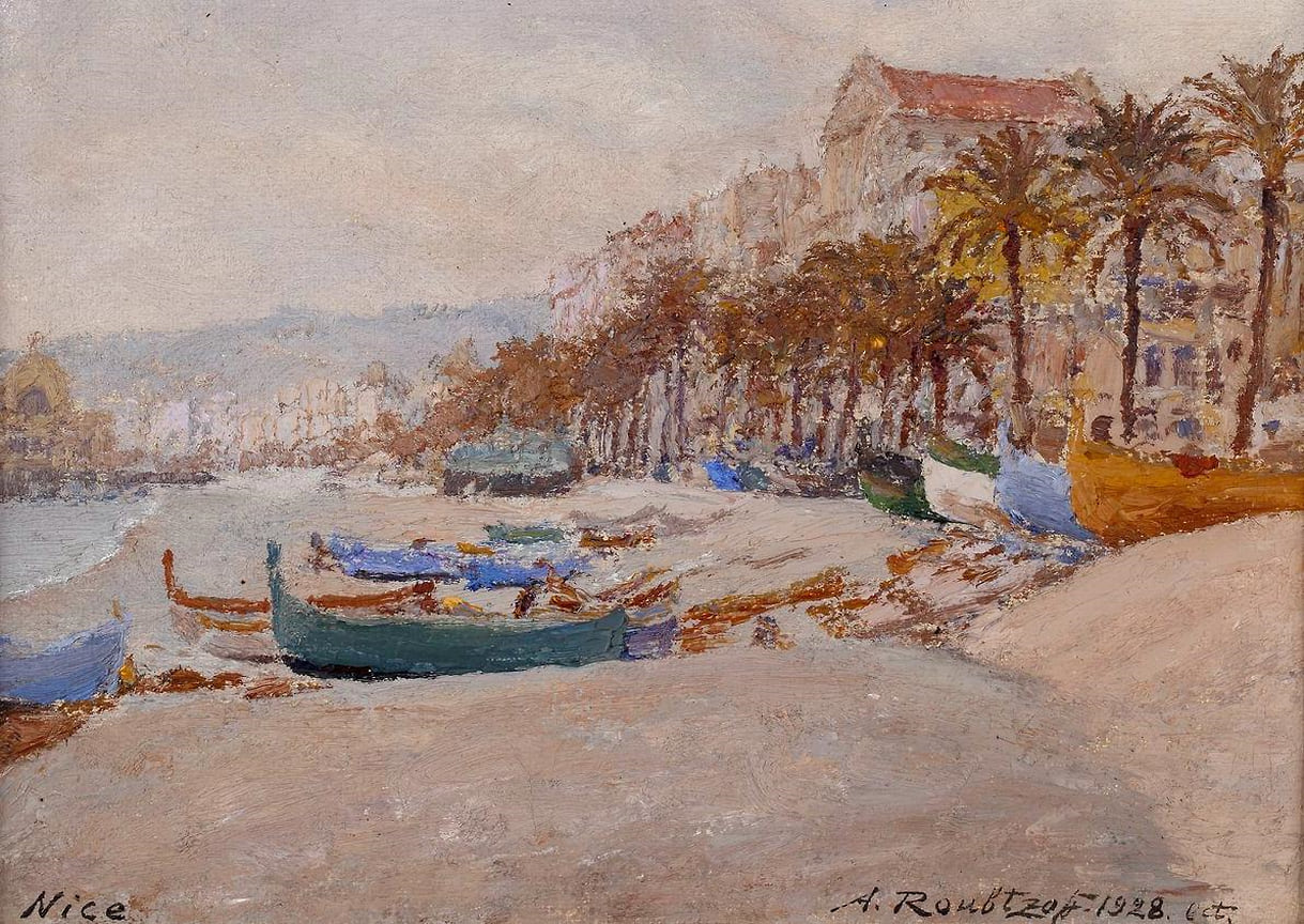 Александр Рубцов, «Пляж в Ницце». 1928. Из коллекции Меди Дусс