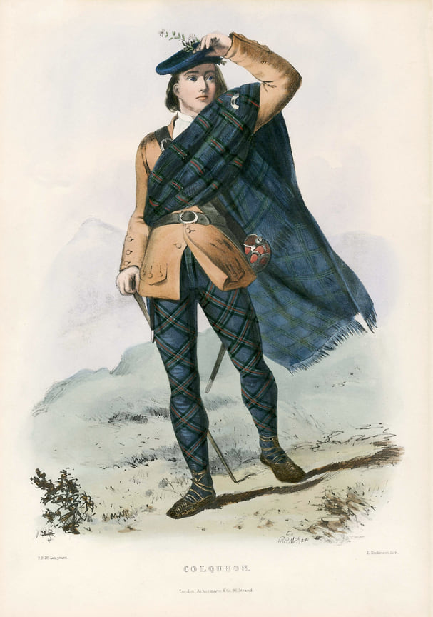 Колкхун, «Из кланов Шотландского нагорья», издательство, цветная литография 1845 года