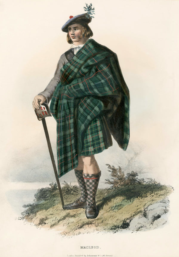 Маклауд, из «Кланов Шотландского нагорья», издательство, цветная литография 1845 года