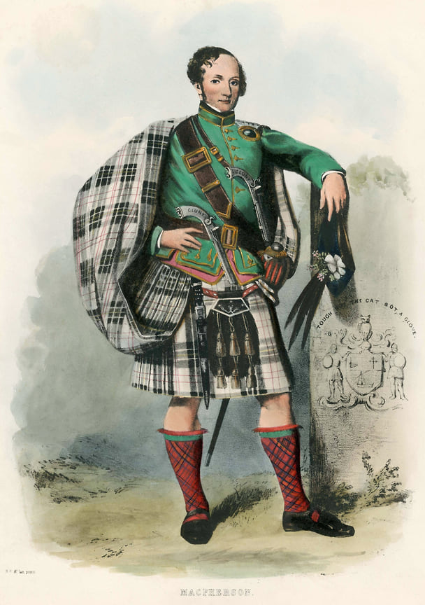 Макферсон, из «Кланов Шотландского нагорья», издательство, цветная литография 1845 года