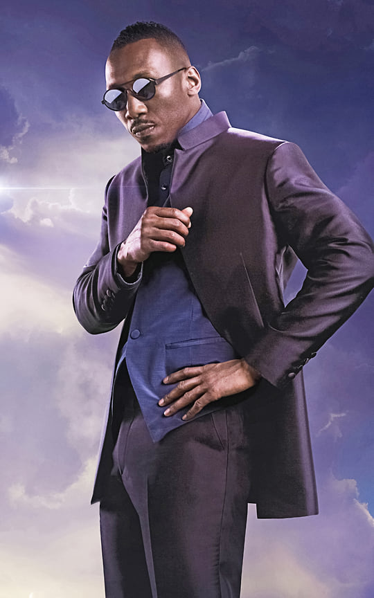 В 2019 киностудия Marvel объявила, что Махершала Али сыграет Эрика Брукса, более известного как Блэйд, в готовящемся одноименном фильме. На фото: промо-арт с Махершалой Али к фильму «Алита: Боевой ангел» (2019)