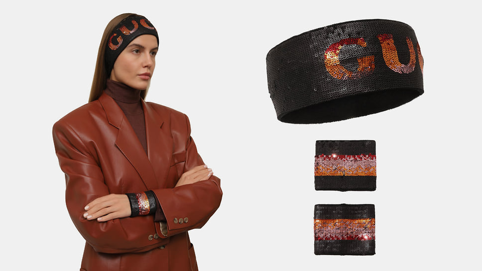 Gucci, комплект из повязки на голову и манжетов, 93 600 руб