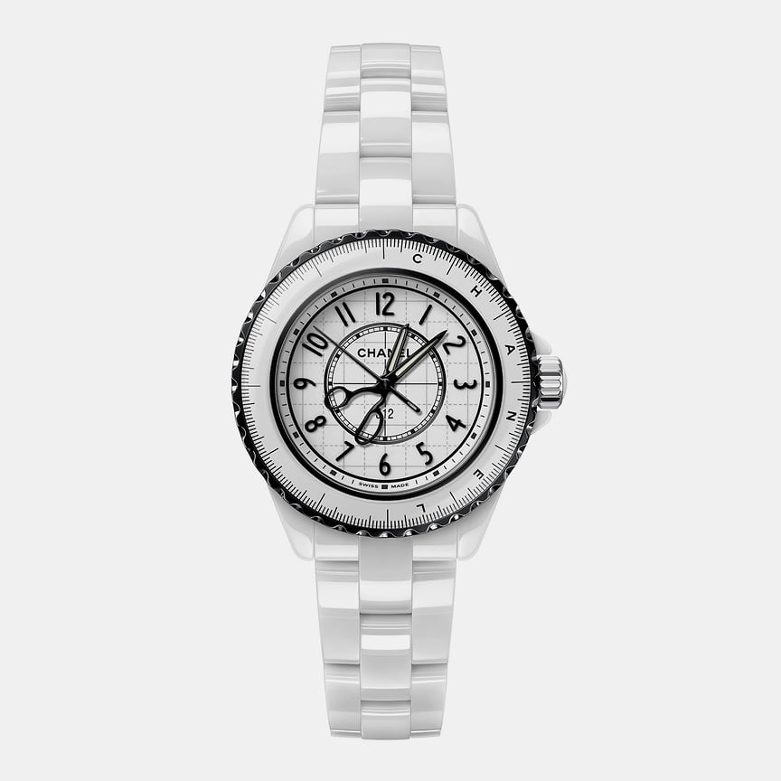 Часы Chanel J12 Couture 33MM, белая керамика, автоматический мануфактурный механизм, лимитированная 55 экземплярами серия