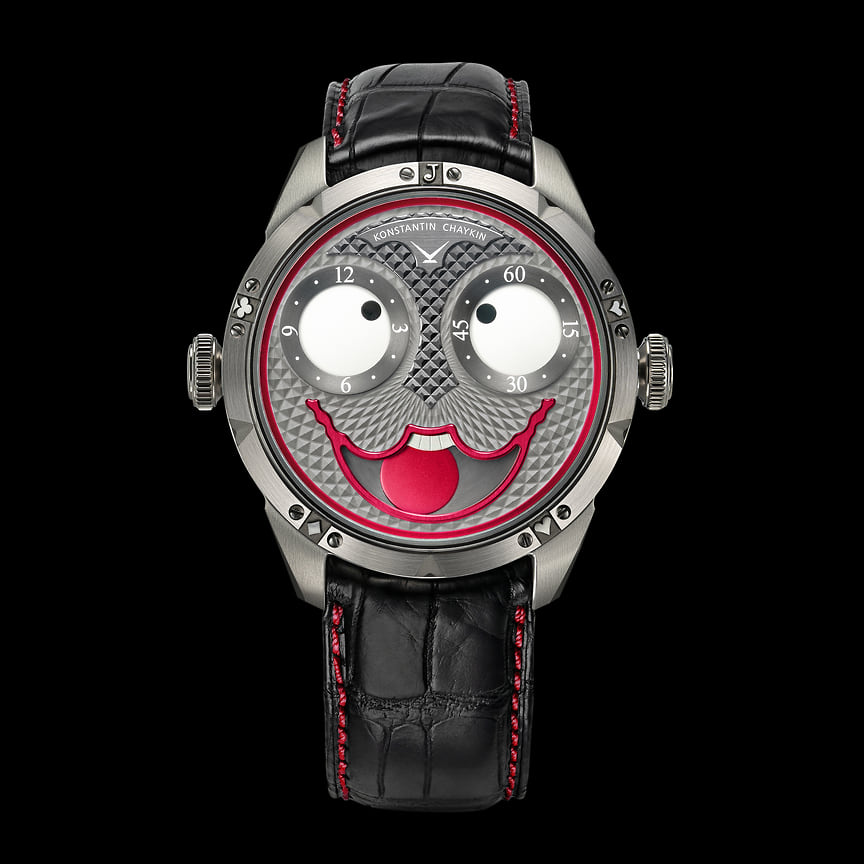Часы Konstantin Chaykin Joker Classic, сталь (новый диаметр - 40 мм), автоматический механизм (новая база – La Joux-Perret) с мануфактурным модулем «джокер»-индикации часов, минут и фаз Луны, годовой выпуск ограничен 100 экземплярами