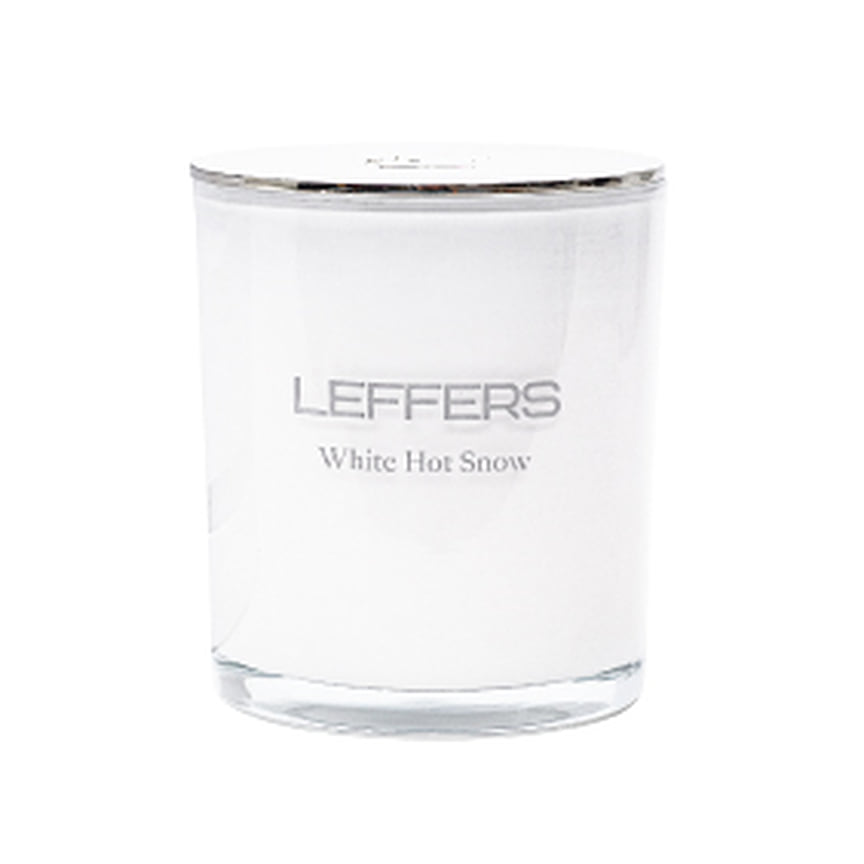 Leffers, парфюмерная свеча White Hot Snow с ароматом гелиотропа, жасмина, абрикоса и дубового мха