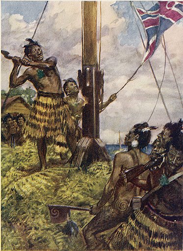 В пылу борьбы с британским колониализмом вождь маори Хоне Хеке вырыл свой топор войны и изрубил флагшток с британским флагом
