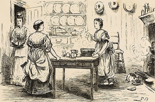 В Англии горничная, подающая чай, никогда не унизилась бы до мытья посуды, а посудомойка никогда не снизошла бы до того, чтобы носить уголь для плиты