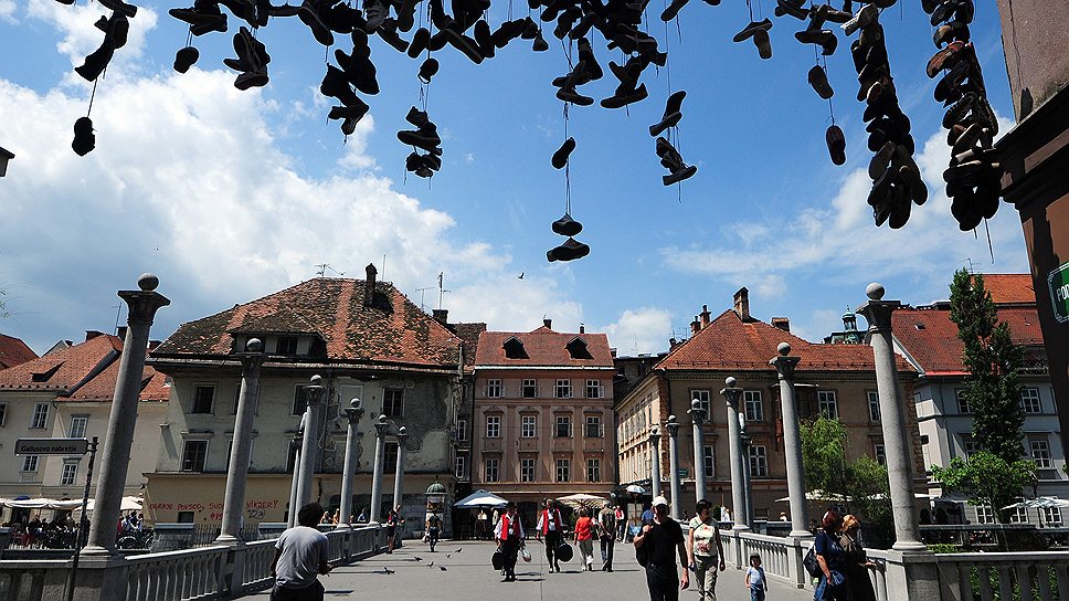 Тройной мост — главные ворота в Старый город Любляны 

