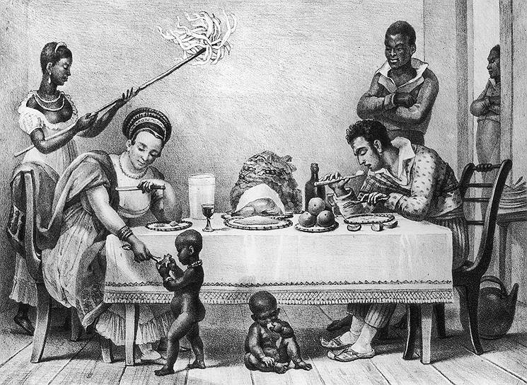 Черному населению Бразилии всегда доставались крохи со стола белых господ 
