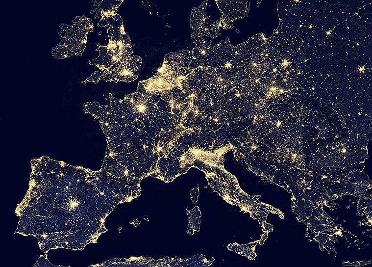 Карта светового загрязнения может сказать об экономике Европы больше, чем многие учебники