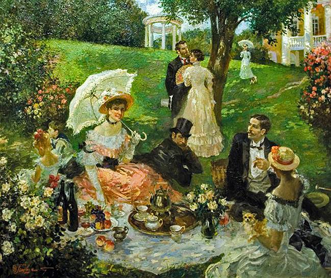 По наблюдениям Гилярова-Платонова, чужие парки и сады были любимым местом отдыха дачников, которые искренне не понимали, почему хозяева усадеб не радуются незваным гостям