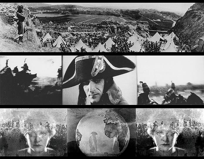 Фильм &quot;Наполеон&quot; (1927). Полиизображение получено с помощью проекции с трех кинопроекторов на три экрана 
