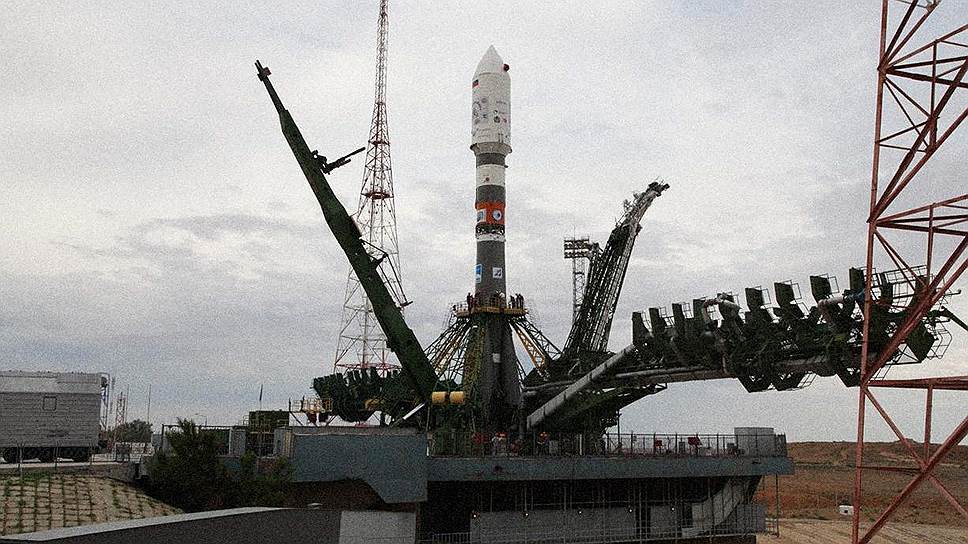 Ракета-носитель «Союз-2.1а», которая доставила на орбиту спутник «Маяк», на космодроме Байконур 