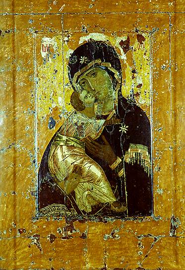 На оборотной стороне чтимой иконы Богоматери Владимирской первой трети XII века обнаружены следы образа святителя, скорее всего, Николая Мирликийского