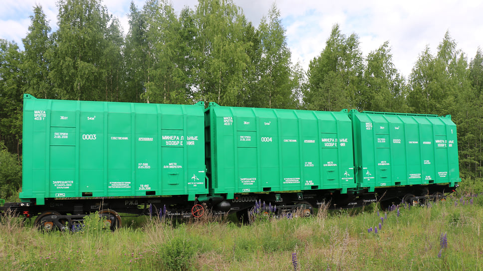 Сменный кузов железнодорожного грузового вагона для перевозки минеральных удобрений