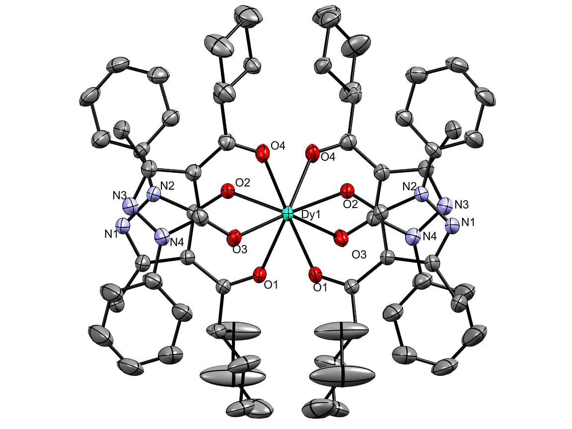 Молекулярная структура одного из синтезированных соединений