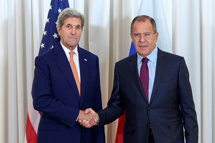 Госсекретарь США Джон Керри и министр иностранных дел России Сергей Лавров