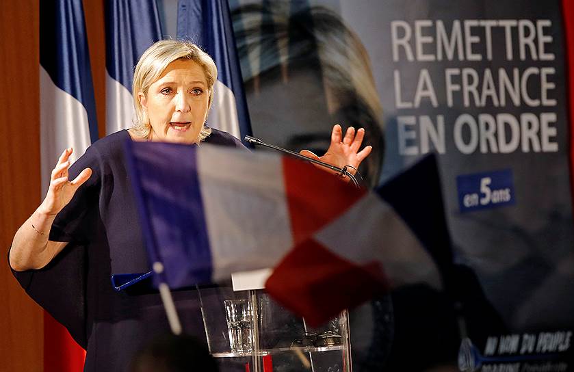 Кандидат в президенты Франции Марин Ле Пен