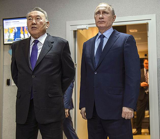 Президент Казахстана Нурсултан Назарбаев и президент России Владимир Путин 