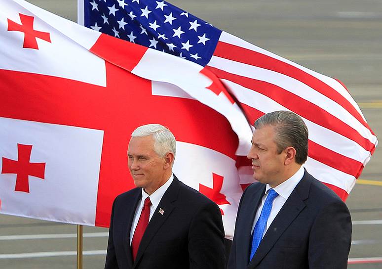 Вице-президент США Майкл Пенс и премьер-министр Грузии Георгий Квирикашвили