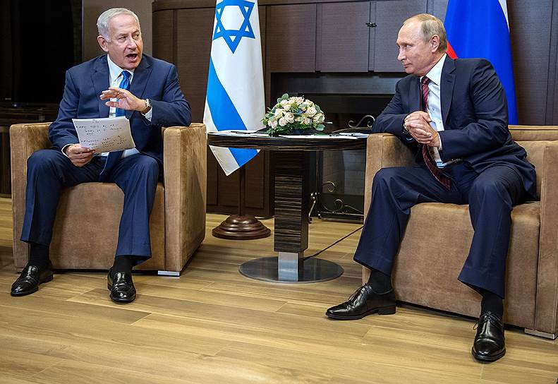 Премьер-министр Израиля Биньямин Нетаньяху и президент России Владимир Путин