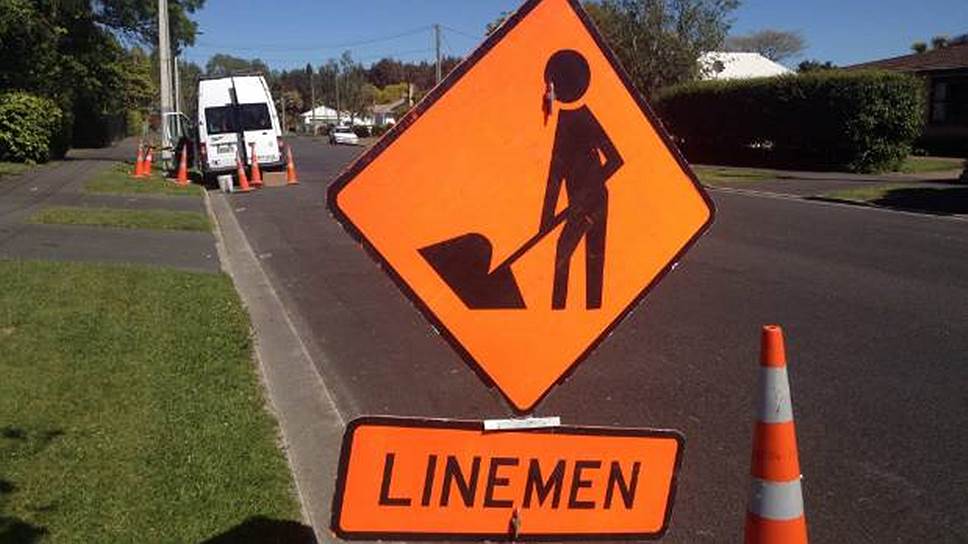 Дорожный знак в Новой Зеландии