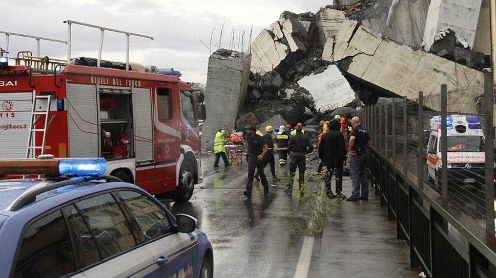 Работы по разбору завалов на месте обрушения моста в Генуе проводятся по сценарию ликвидации последствий землетрясения
