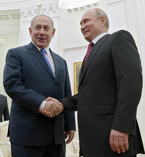 Премьер-министр Израиля Биньямин Нетаньяху (слева) и президент России Владимир Путин