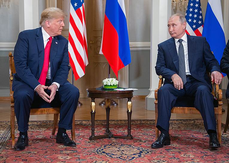 Президенты США и России Дональд Трамп (слева) и Владимир Путин (в июле 2018 года в Хельсинки)