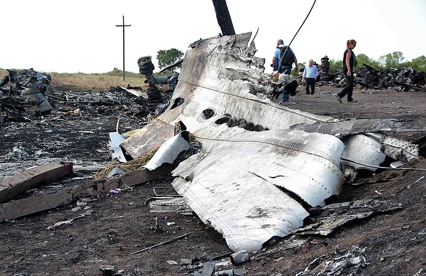 Место крушения MH17 в Донбассе