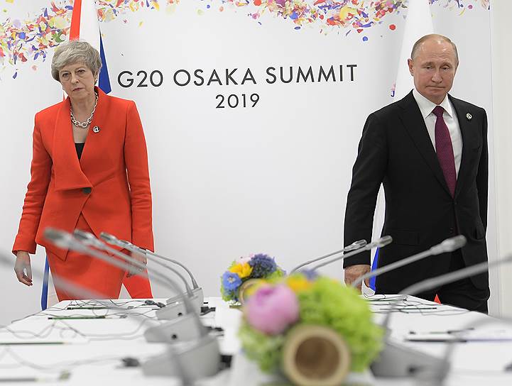 Премьер-министр Великобритании Тереза Мэй и президент России Владимир Путин