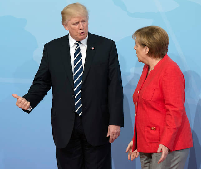 Президент США Дональд Трамп и канцлер Германии Ангела Меркель 