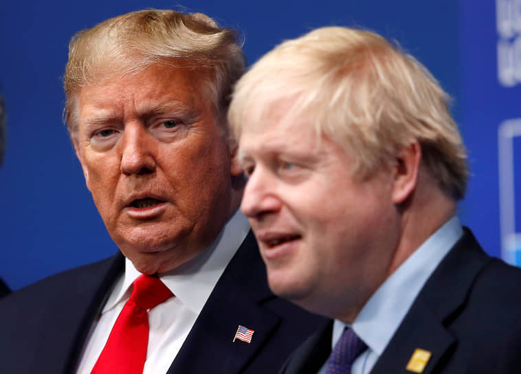 Президент США Дональд Трамп (слева) и премьер-министр Великобритании Борис Джонсон