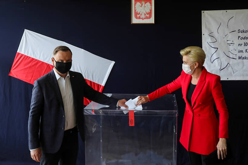 Президент Польши Анджей Дуда и его жена Агата Корнхаузер-Дуда