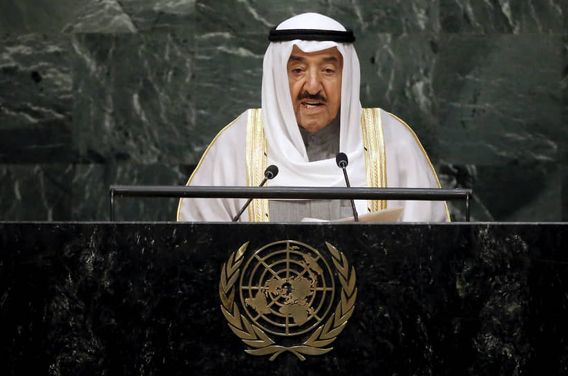 Эмир Кувейта Сабах аль-Ахмед аль-Джабер ас-Сабах на саммите ООН в 2015 году