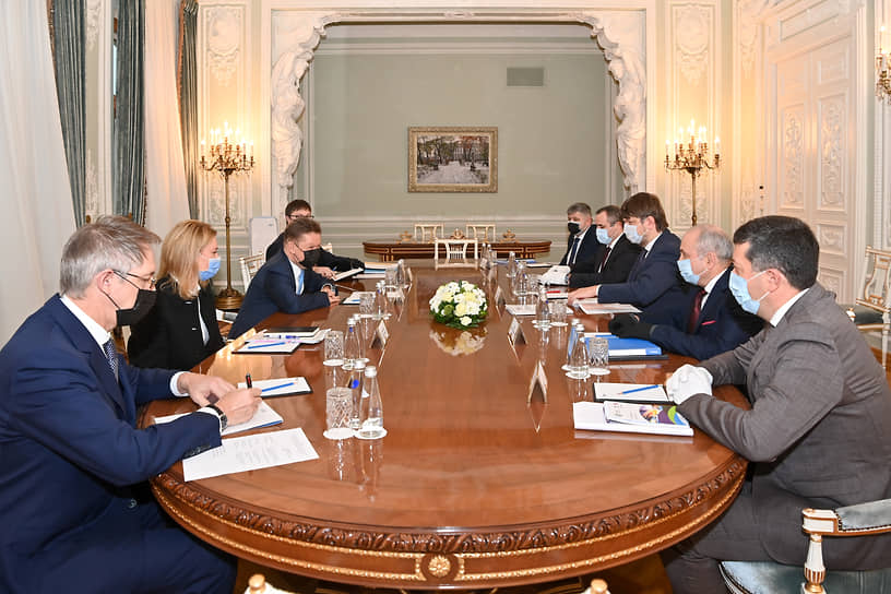 Встреча главы «Газпрома» Алексея Миллера c вице-премьером Молдавии Андреем Спыну и главой «Молдовагаза» Вадимом Чебаном