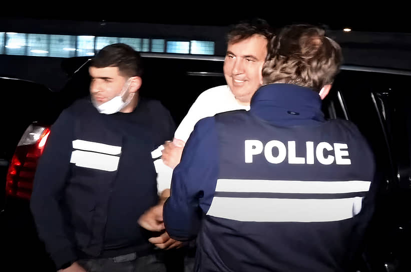 Михаил Саакашвили во время задержания
