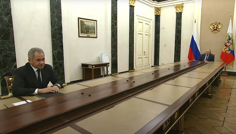 Сергей Шойгу на встрече с Владимиром Путиным