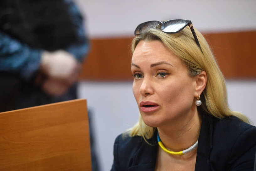 Марина Овсянникова во время заседания суда 15 марта