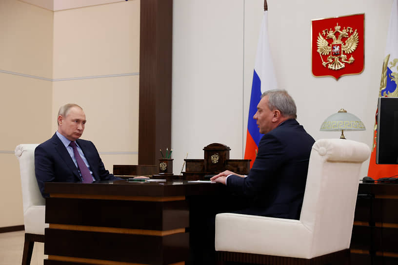 Владимир Путин (слева) и Юрий Борисов 