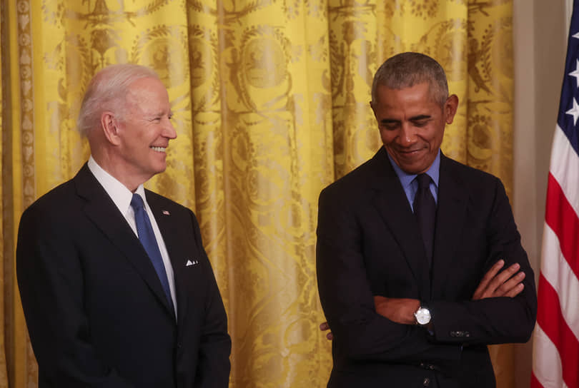 Действующий президент США Джо Байден и экс-президент Барак Обама