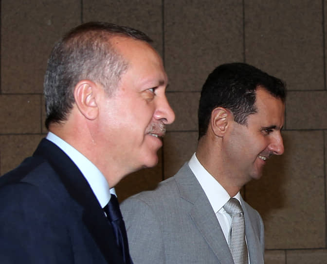 Реджеп Тайип Эрдоган (слева) и Башар Асад